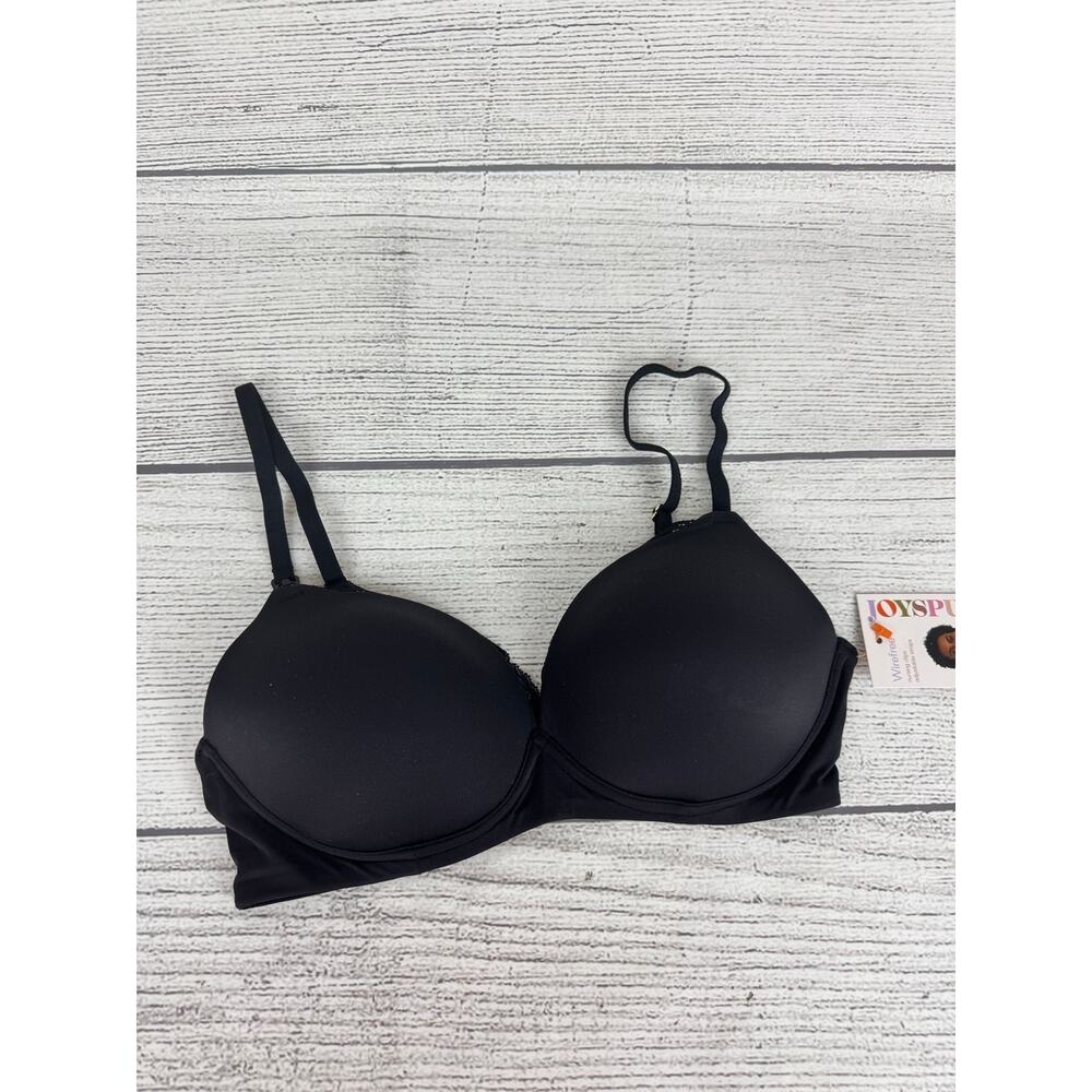 Joyspun Women's Black Wire Free Nursing Bra Size Small